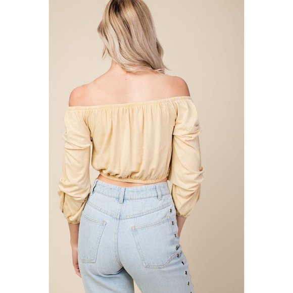 Honey Punch Crop Top, Honey - Picture 4 of 4